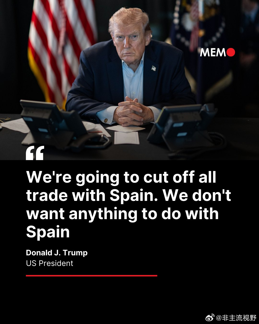 西班牙拒绝让特朗普使用军事基地袭击伊朗之后，特朗普再次恼羞成怒，恐吓要切断和西班