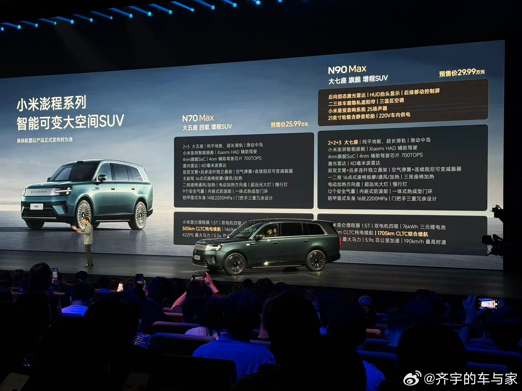 预售价格来了，小米澎程N70 MAX 25.99万N90 MAX 29.99万这