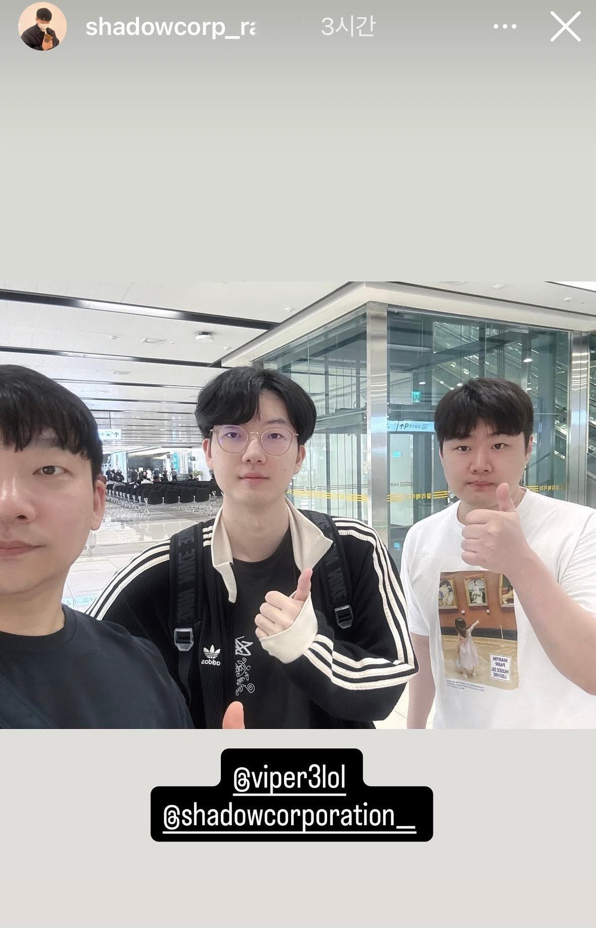 shadow经纪人ig快拍更新阿迪男回🇰🇷！！！ 