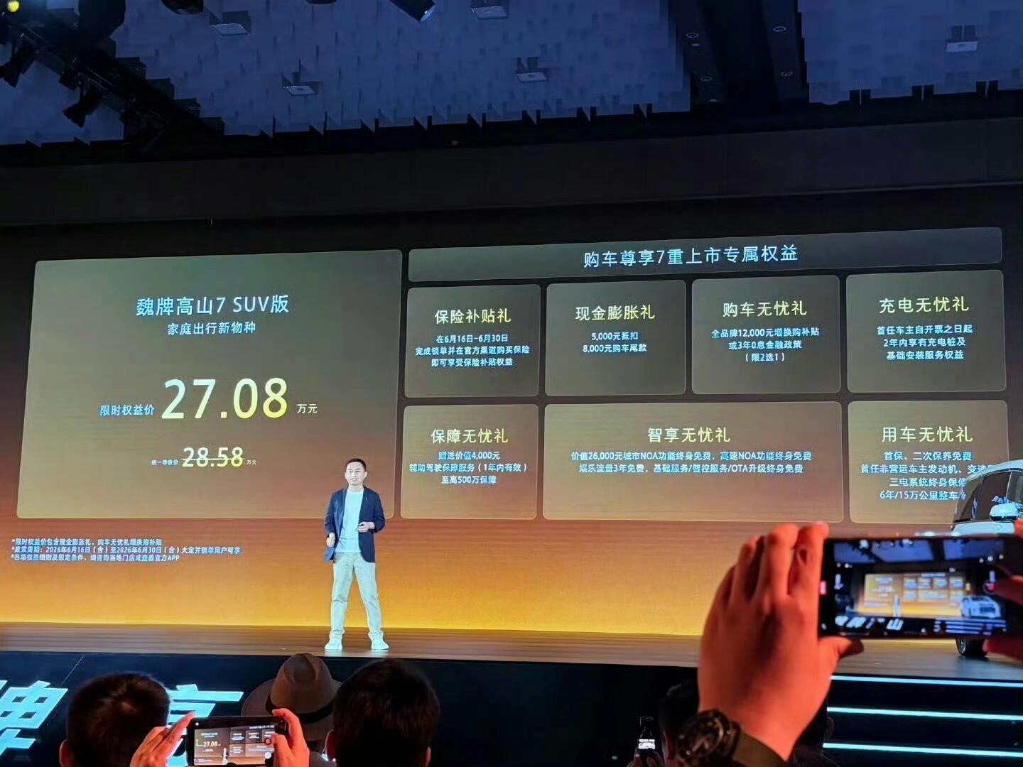 魏牌高山7 SUV版正式上市诚意拉满！限时权益价27.08万，完美解决选MPV还