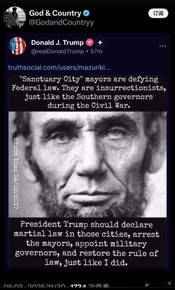 “庇护城市”的市长们正在违抗联邦法律。
他们是叛乱分子，就像内战时期的南方州长一