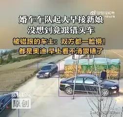 笑不活！开奥迪上班竟被婚车队当成头车，车主回应太逗了
 
河南新乡这幕太乌龙！一