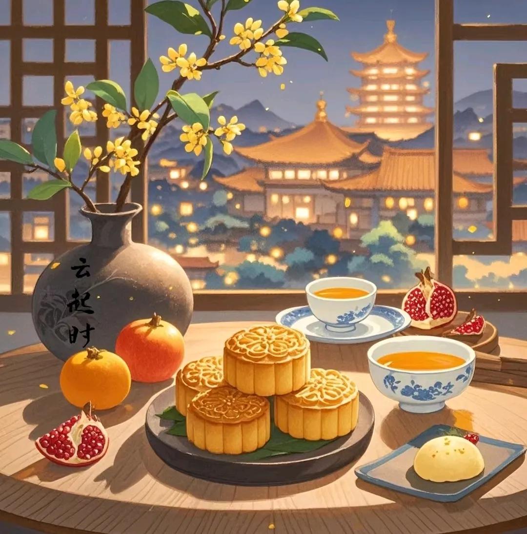 在这个星河灿烂的中秋之夜，月华如水，洒满了人间，愿我的祝福如同这月光，带着浪漫的