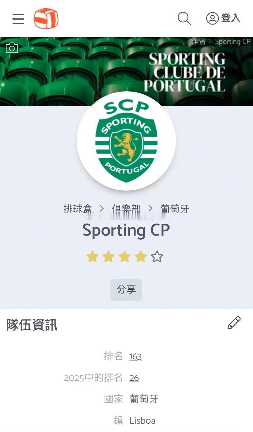 根据官网显示，李咏臻新赛季加盟葡萄牙联赛Sporting CP男排俱乐部恭喜他加