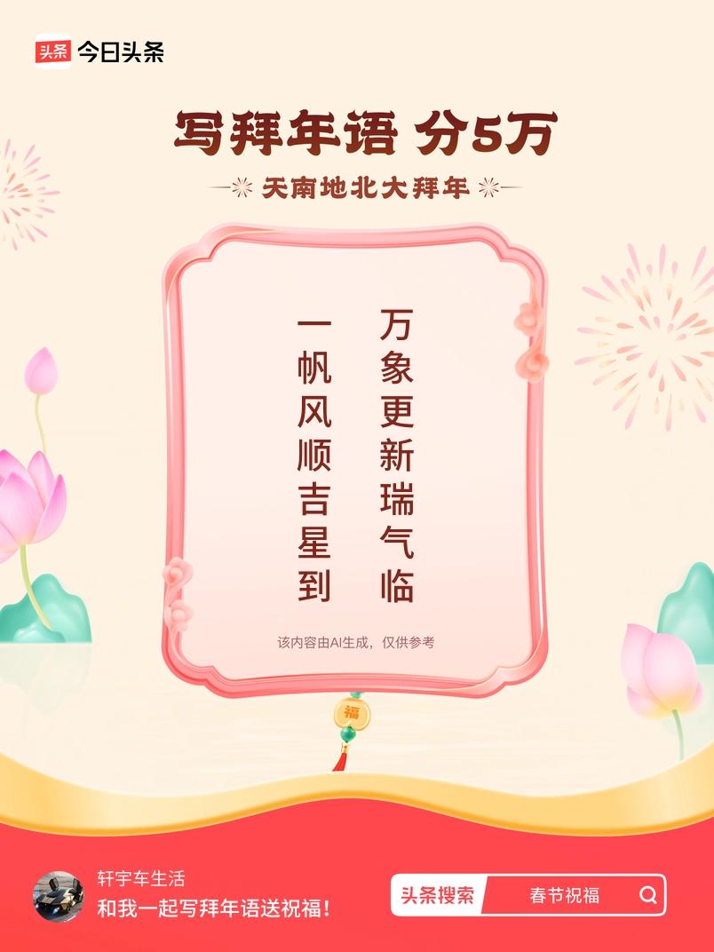 写拜年语送祝福新春拜年送祝福！我的祝福是：“一帆风顺吉星到，万象更新瑞气临”！快