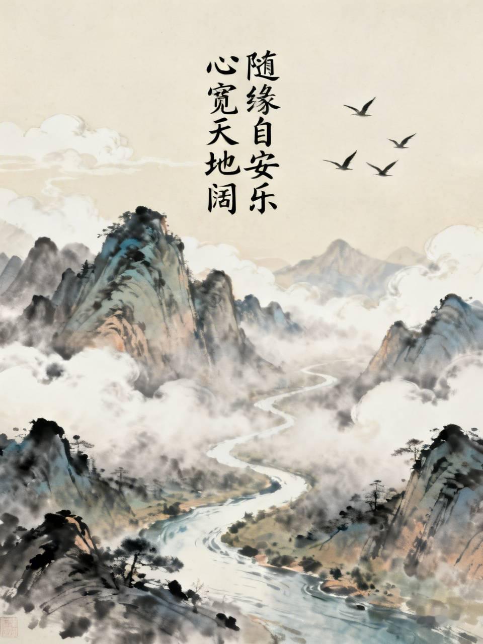 做到凡事随缘、随遇而安，关键在于把心放宽、把事看淡。很多人活得累，是因为执念太重