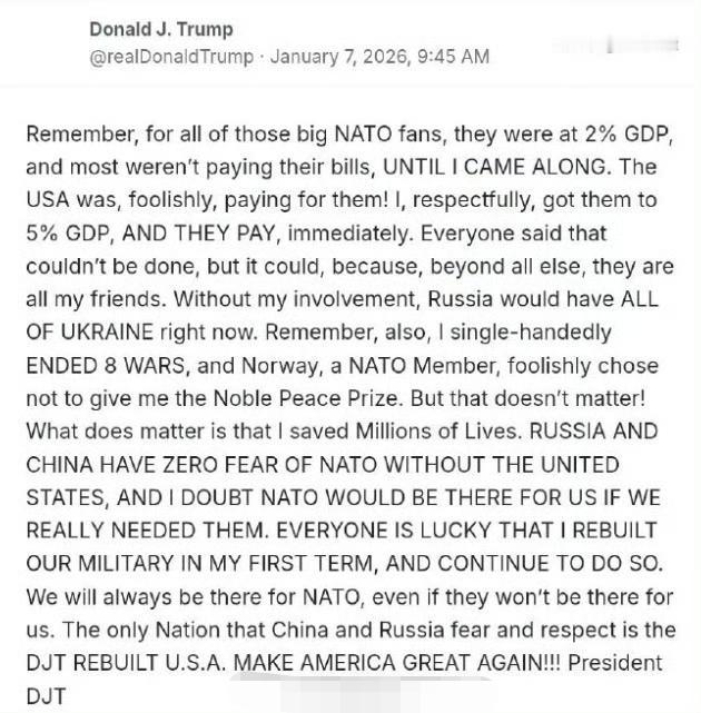 特朗普发了一篇雄文，超雄的，大家对照右边接地气的翻译看！[呲牙]