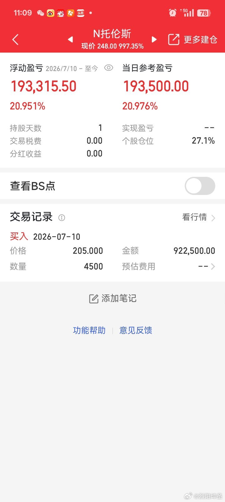 终于还是抓住了一个20cm的，可惜一支新股没敢买多，今天开盘猛飙，有点错失良机的