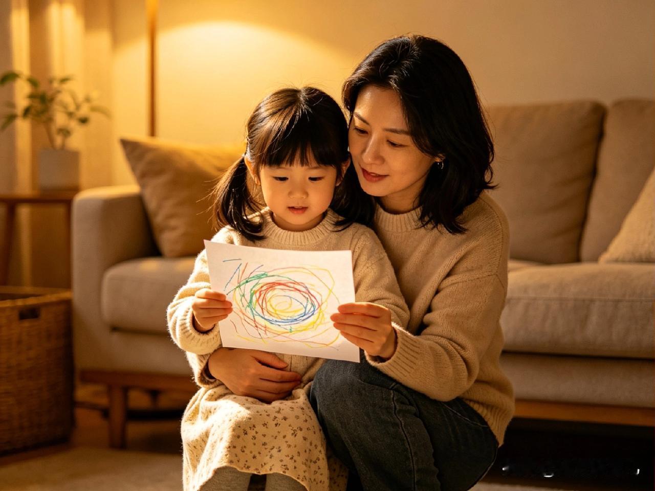 女儿攥着画纸，站在我面前，眼眶红红的。
 
那是幼儿园布置的画画作业，她画了很久