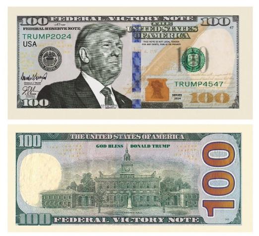 美国财政部宣布：从今年开始，所有新的美国纸币上都将印有特朗普总统的签名（首批10