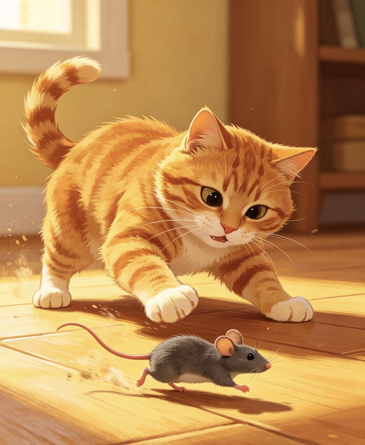 怎么能说“为敌”呢，这不是单方面的捕猎嘛[捂脸]
第一：猫抓老鼠，是因为老鼠体内