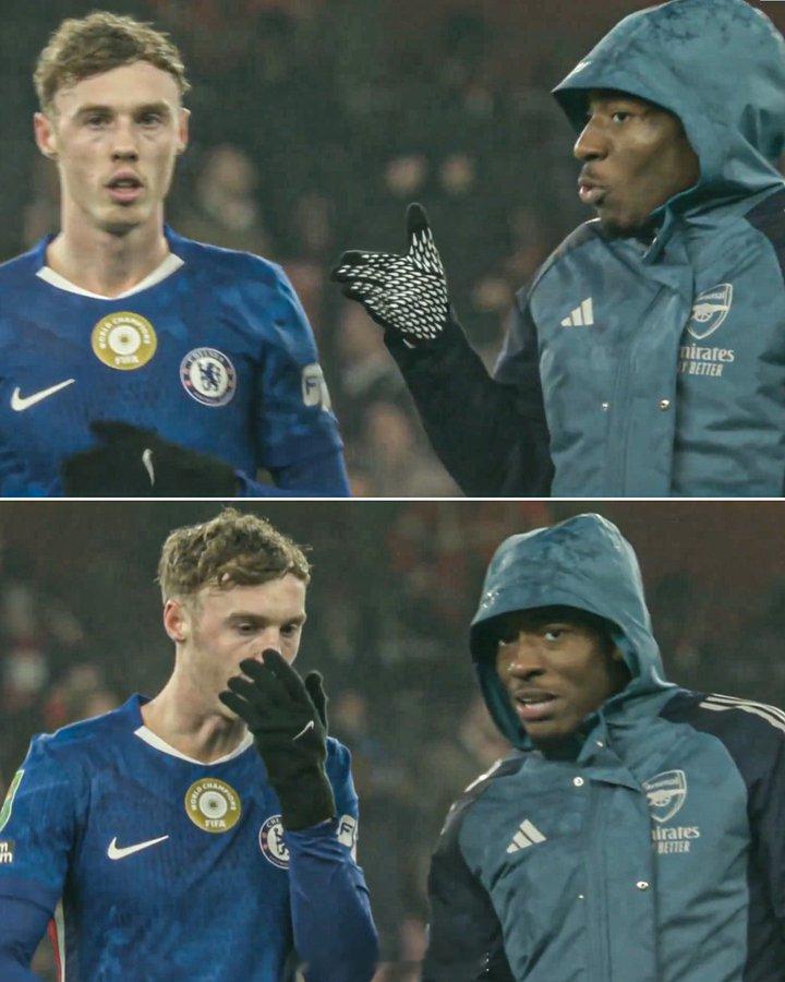 阿森纳1比0切尔西 阿森纳晋级英联杯决赛 赛后，有人看到帕尔默和马杜埃凯在叙旧 