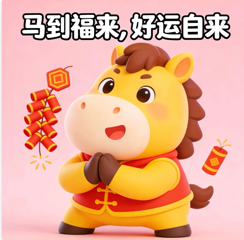 詹蜜新年快乐 马到福来！