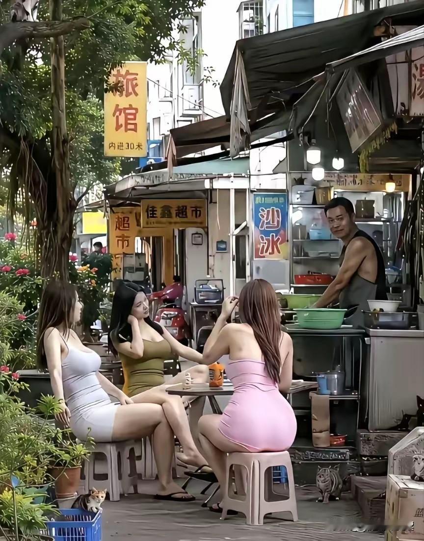 饭店老板说：今天不再接别的客人，只接你们这一桌，我亲自为美女们服务，保证你们吃好