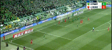 武磊超级世界波！上海海港第10分钟，1-0领先北京国安