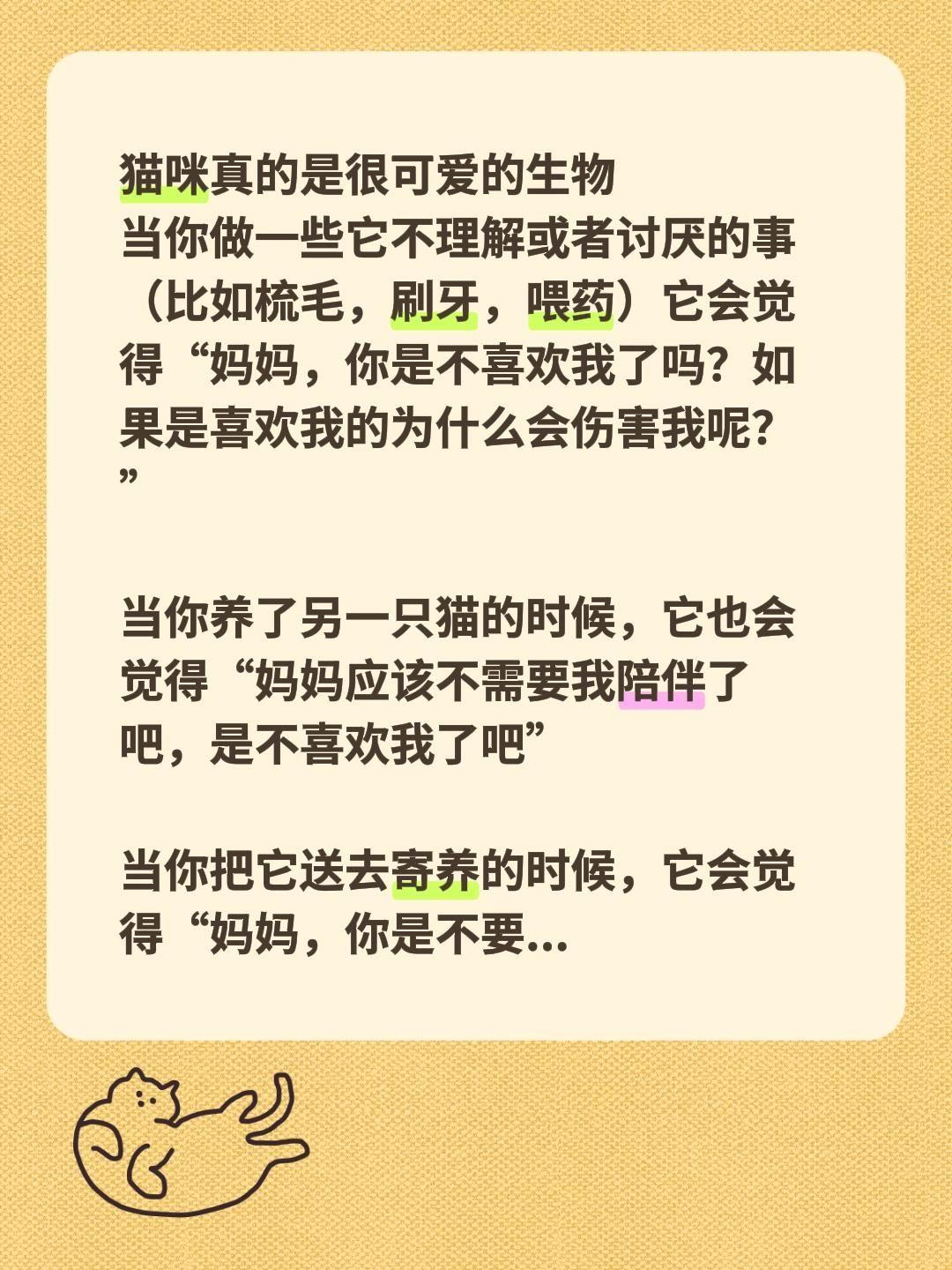 猫咪真的是很可爱的生物 当你做一些它不理解或者讨厌的事（比如梳毛，刷牙...