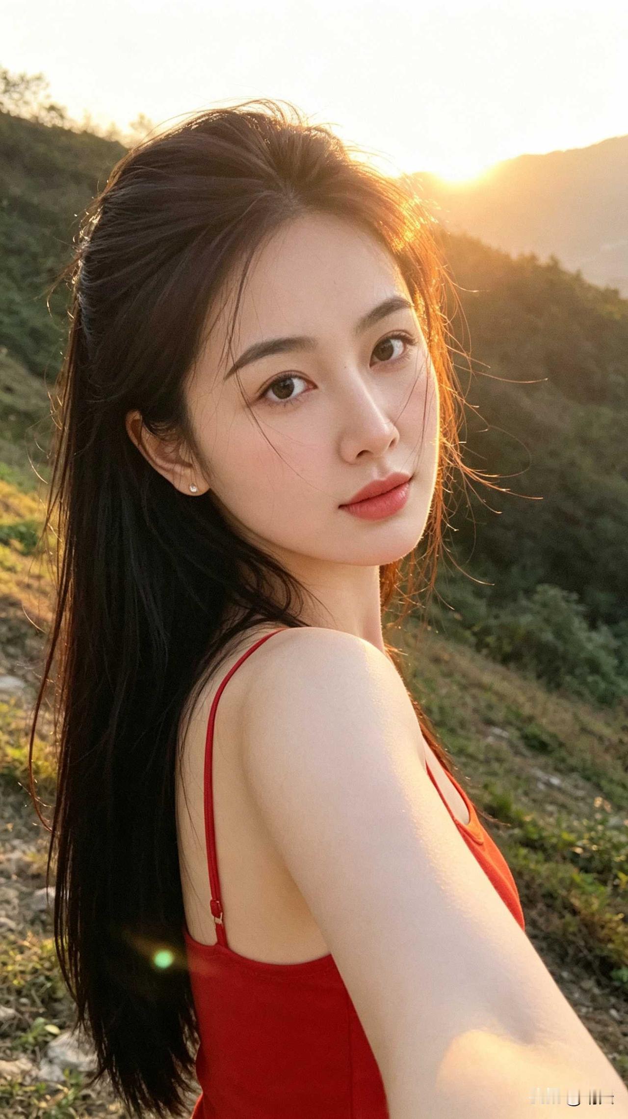 不知道什么时候，在夕阳下我的那个他，会在我的身边陪我一起看日落。