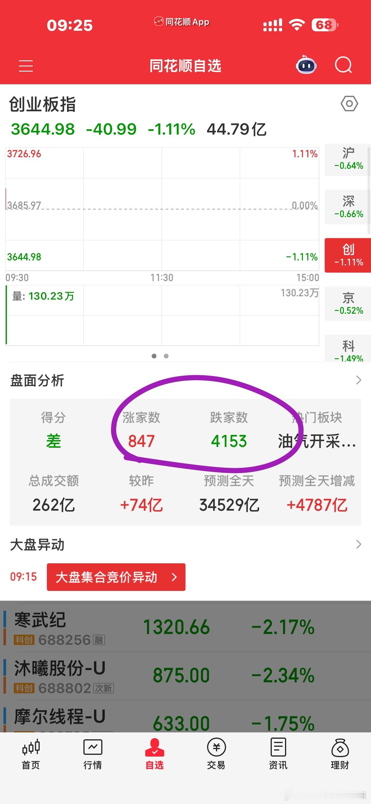 高开？想多了4153家绿开，不用担心高开要不要跑的问题了 