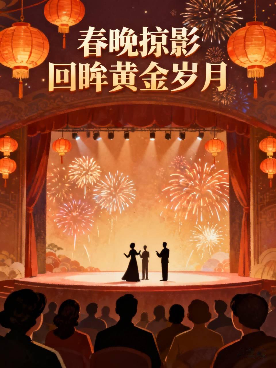 《春晚掠影回眸黄金岁月》
时光如梭，岁月有痕，
黄金搭档，承载情谊，
接续合作，