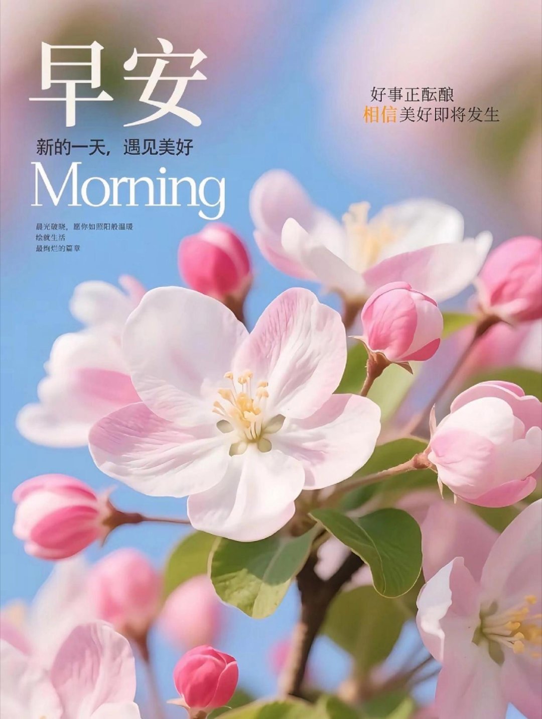 早安 新的一天，允许一切发生。接纳不完美，原谅小遗憾，温柔和自己和解，早安 