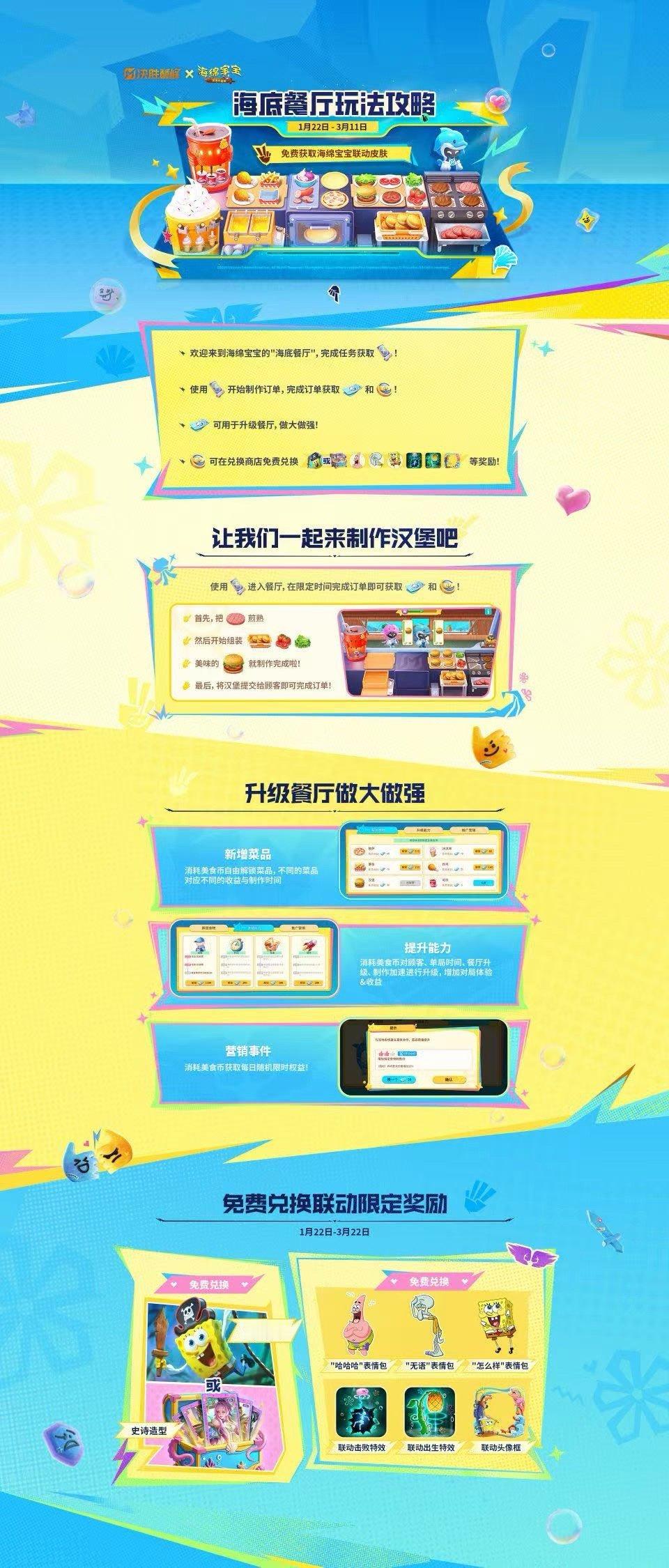 决胜巅峰联动海绵宝宝海绵宝宝与派大星联动皮肤即将上线这游戏非玩不可热搜多元内容创