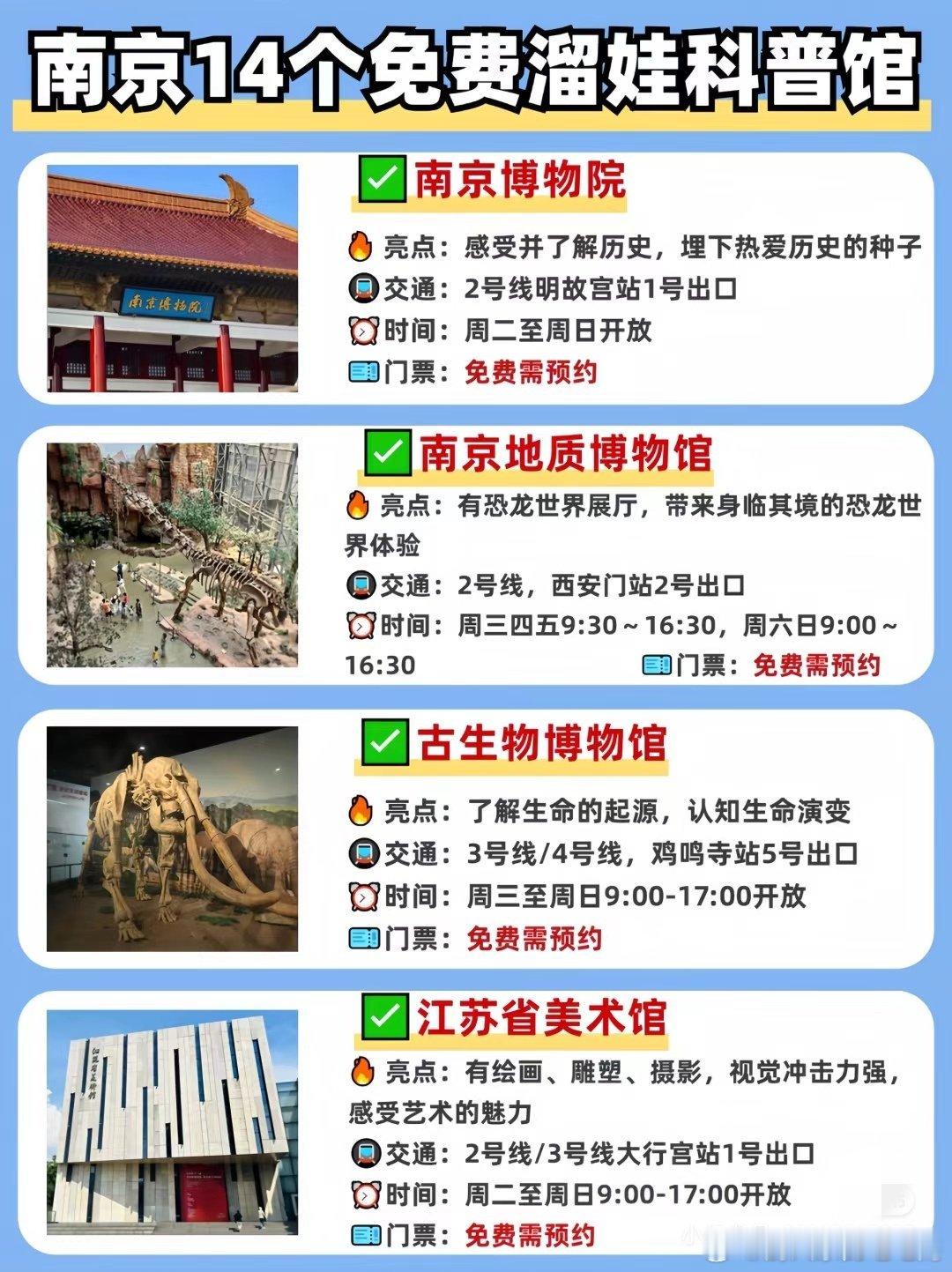 国庆节在南京的家长来收藏，南京14个免费遛娃科普馆。#为什么一定要带孩子逛博物馆