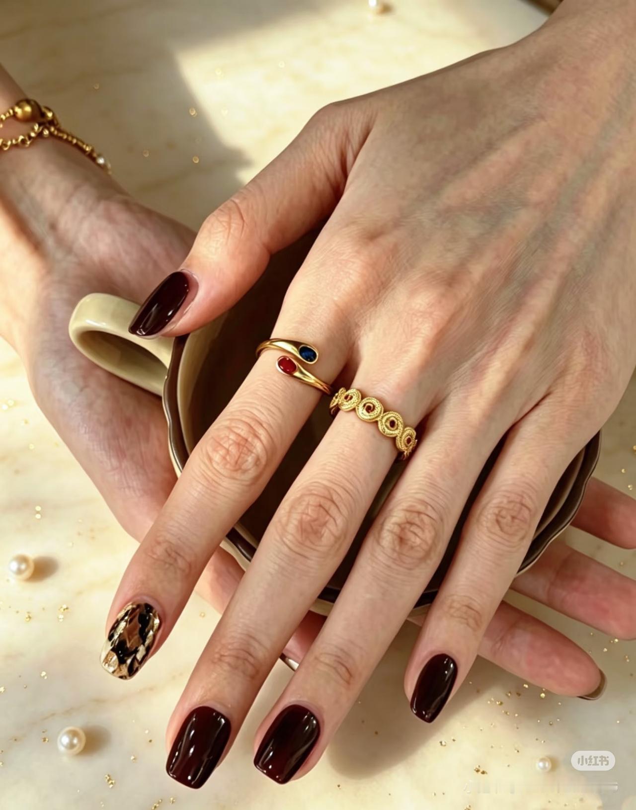 一眼沦陷的复古金戒指💍小克重有人喜欢吗🥰