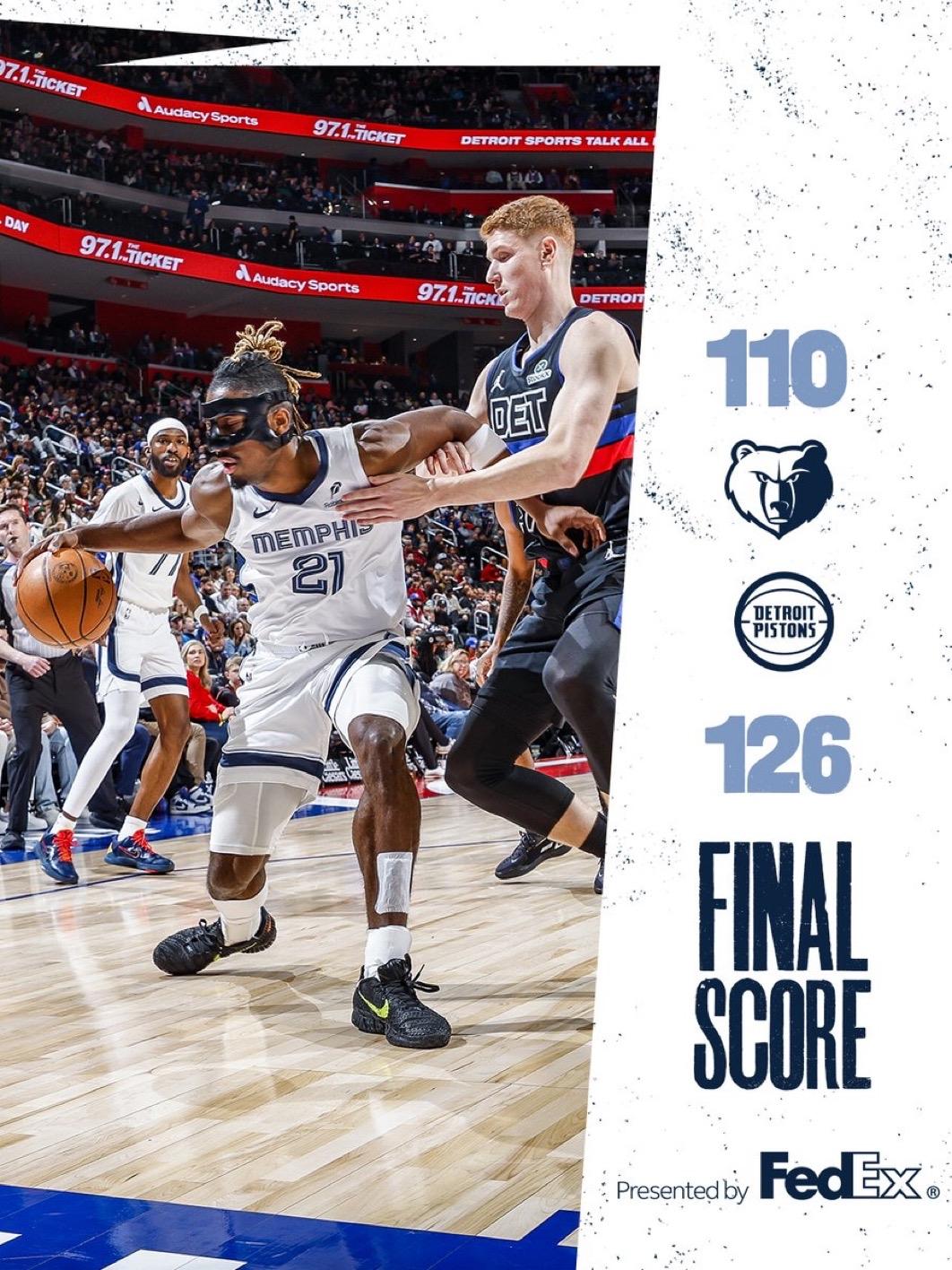 3月14日NBA常规赛战报（8场）：

灰熊110-126活塞
尼克斯101-9