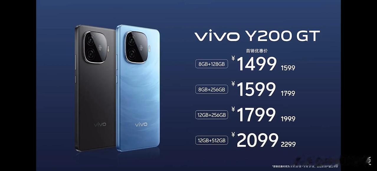 今天vivo发布Y200系列三款手机价格公布！vivo Y200手机，1599起