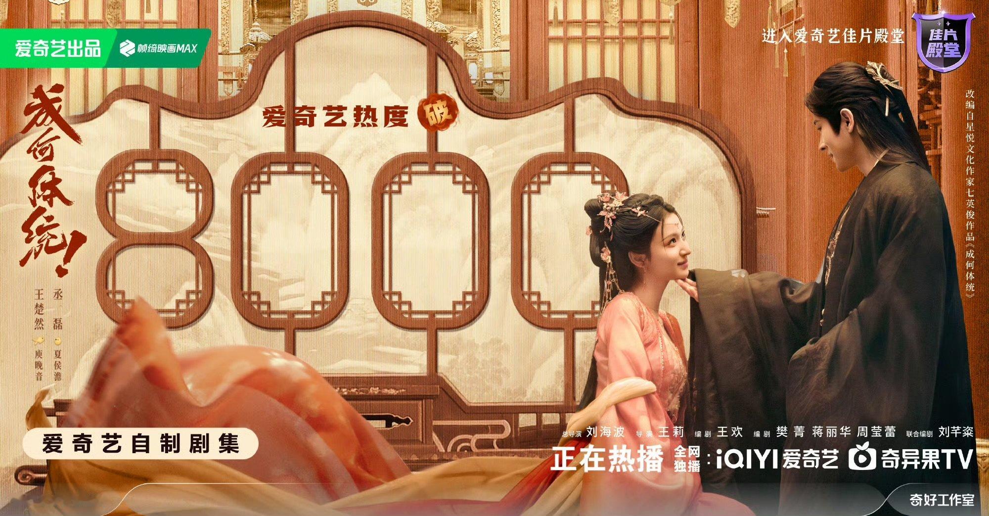 成何体统热度破8000了成何体统站内热度破8000 恭喜王楚然、丞磊主演《成何体