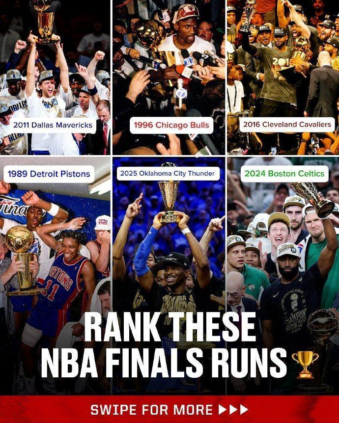 NBA：亲，你认为哪一年的冠军最具含金量？？