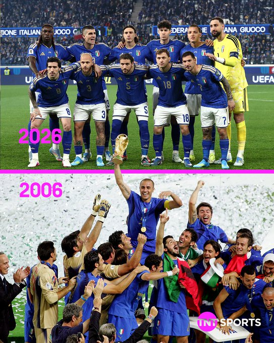 意大利上一次参加世界杯淘汰赛是在2006年决赛中击败法国队，最终捧起了冠军奖杯 