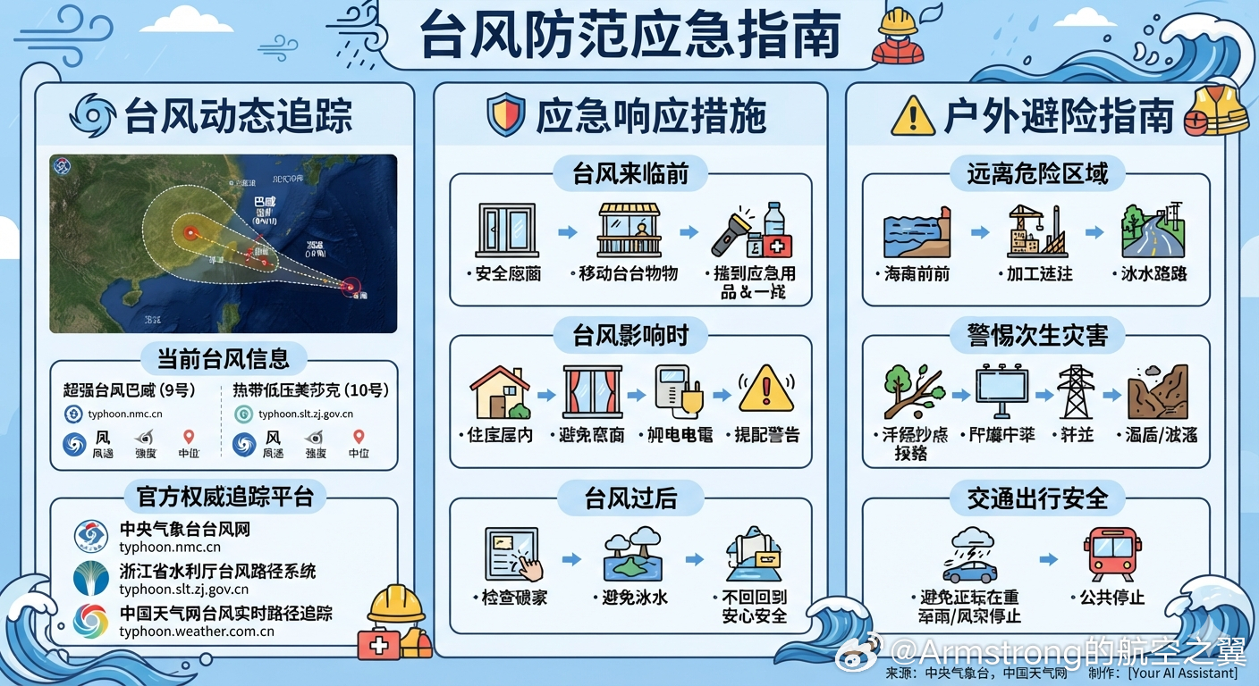 台风 今年第9号超强台风“巴威”正处于极强状态并在向我国东南沿海逼近，而第10号