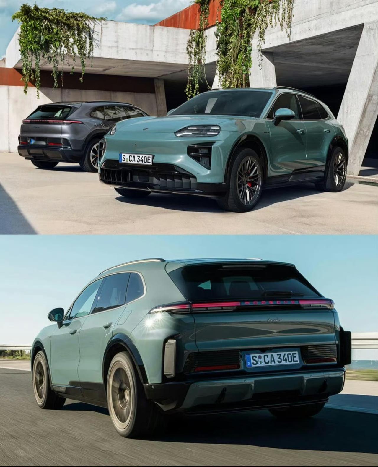 全新保时捷卡宴纯电版，这外观设计实在没什么特色，还比不上咱们的国产电车。