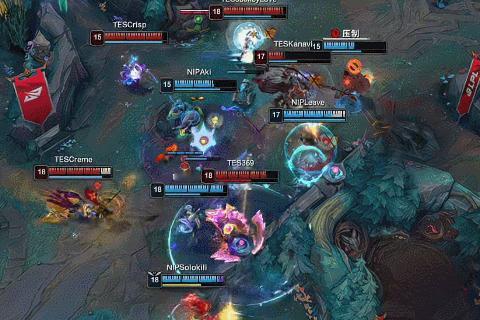 【2025LPL第二赛段 TES vs NIP】第39分钟，Leave拿到三杀，