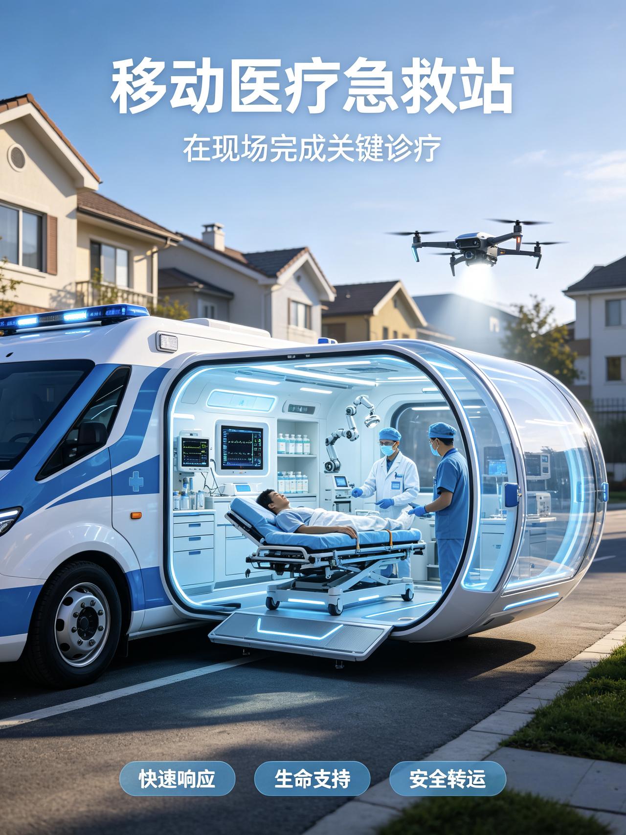 刷到这组概念图会不会直接看愣了，原来以后的急救车还能这么玩，完全不是现在我们印象
