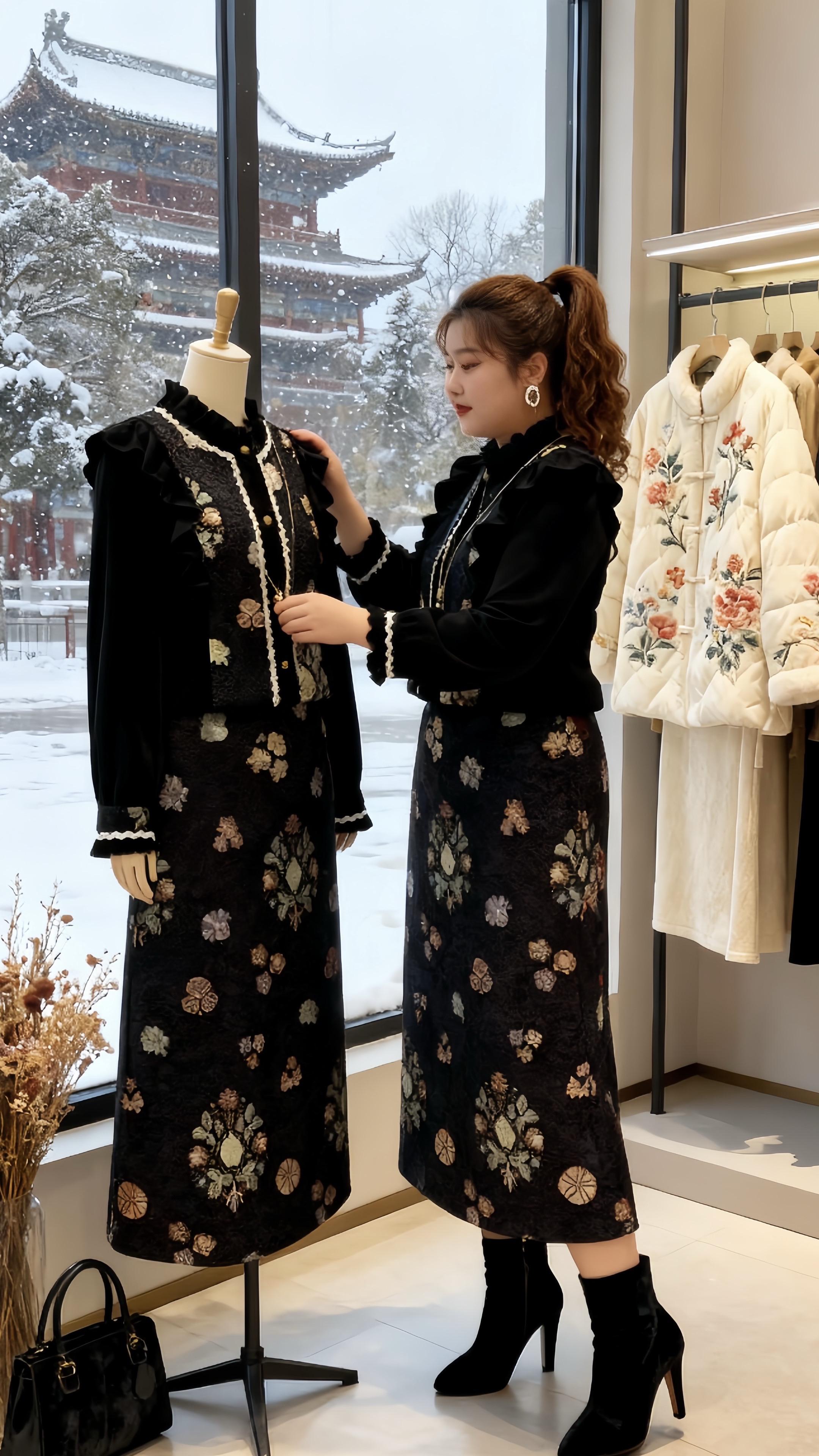 大码女装 秋冬季搭配 优雅气质 穿搭不重样 这也太好看了