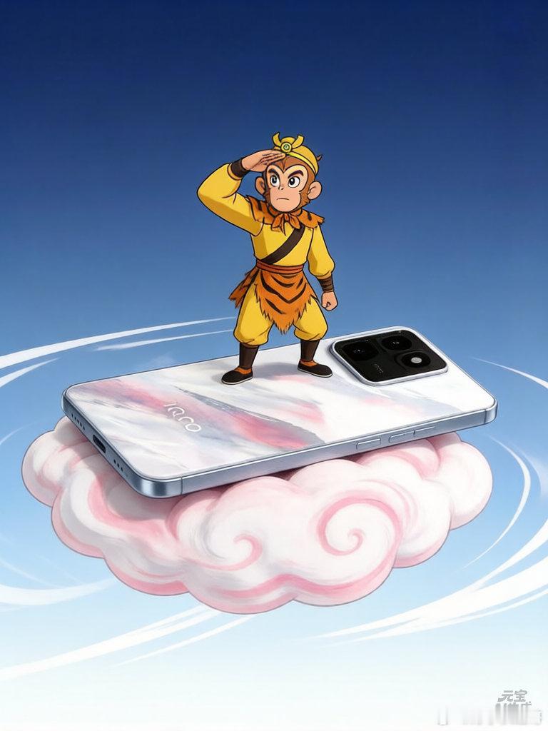 iQOO15T我用青云配色的版本做了 AI创意图，你们看怎么样？整体的创意就是，