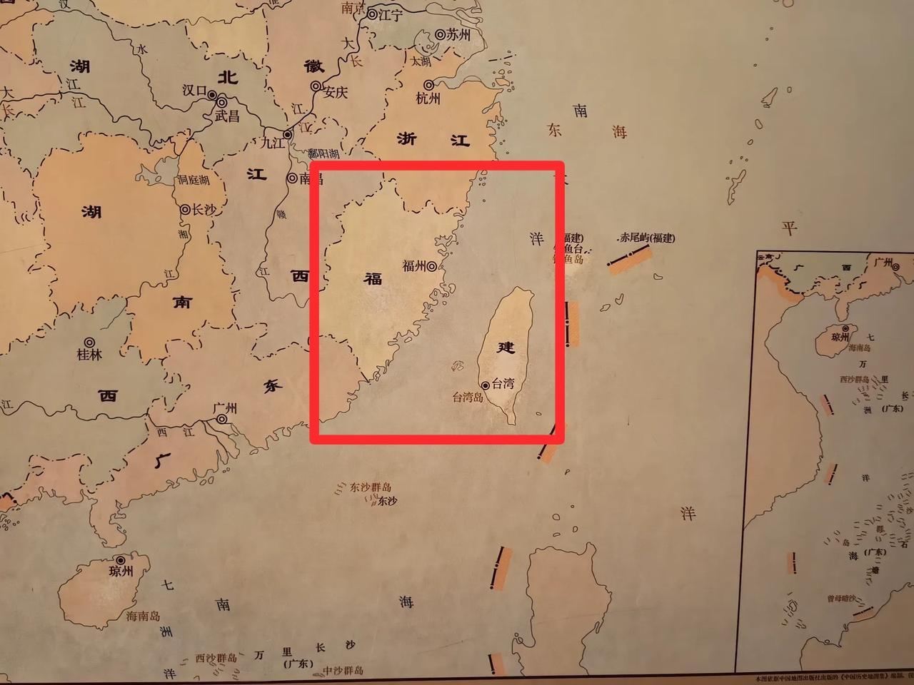 你见过这样的福建地图吗？福建省台湾地区。