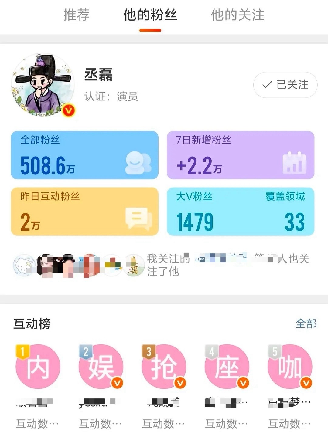 内娱第一家互动榜被排字的吧？说真的…不懂他家粉丝为啥要惹白鹿粉丝啊