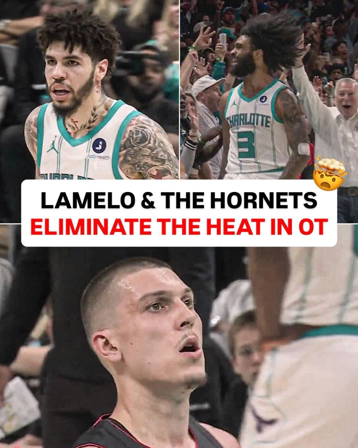 卧槽！鲍尔绝杀热火，热火率先出局了！！！——鲍尔，30分5篮板10助攻——布里奇