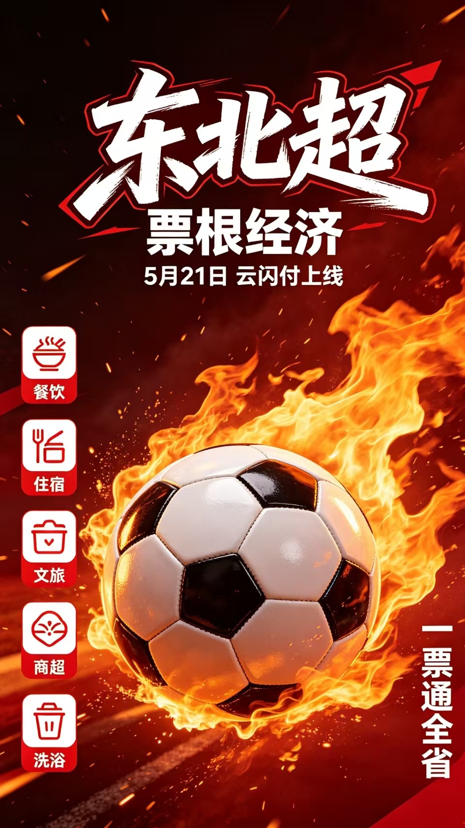 东北超票根经济  辽宁，东北超票根经济平台5.21上线云闪付！凭票/客队身份证领