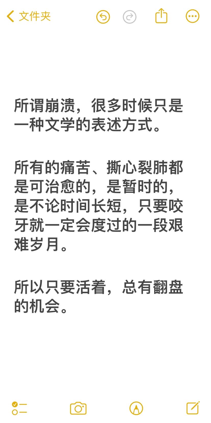 所谓崩溃，很多时候只是一种文学的表述方式