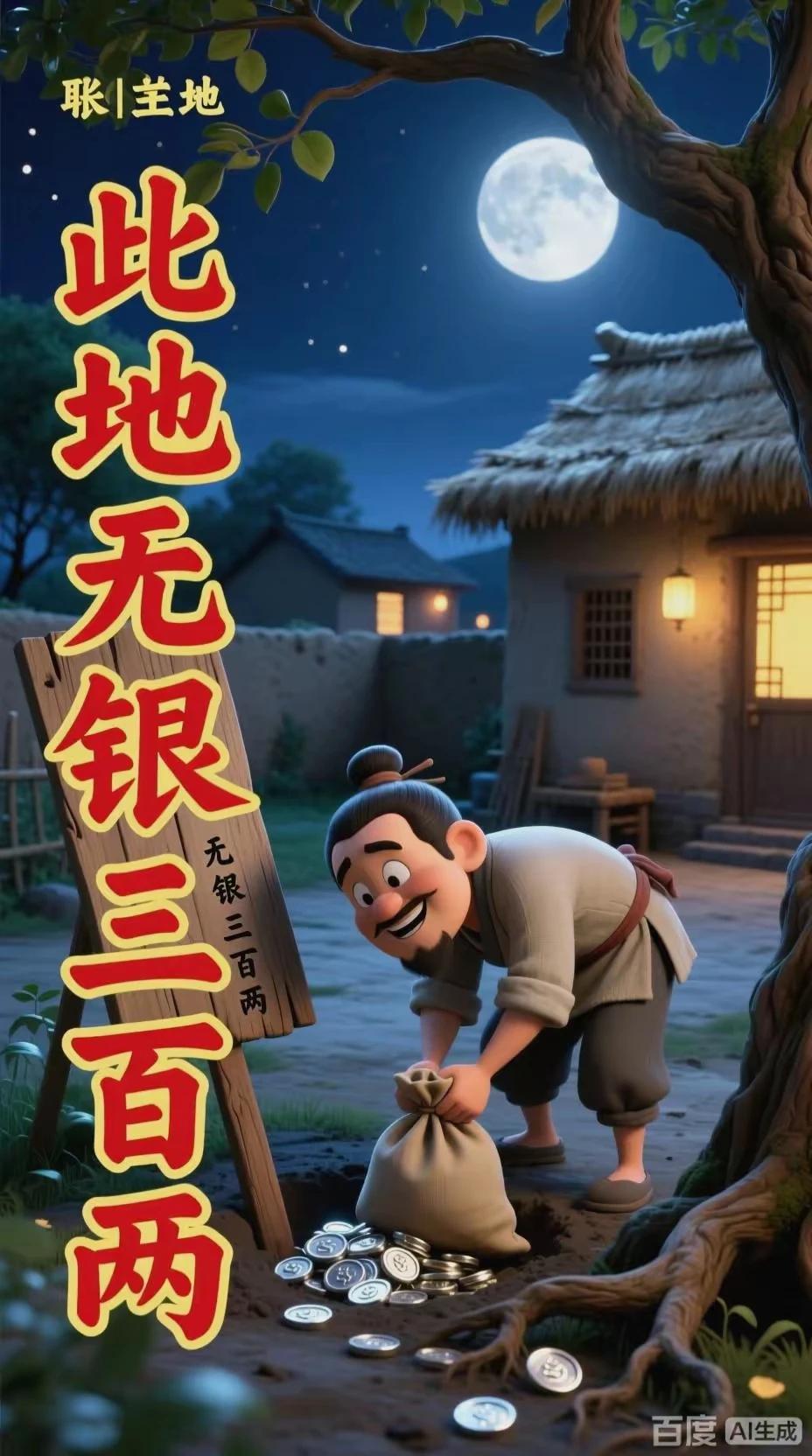 上联：此地无银三百两
下联：隔壁阿二不能偷