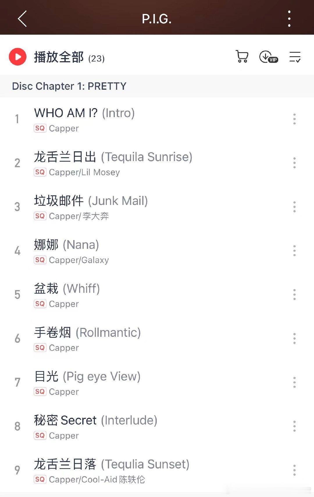 #Capper新专辑P.I.G.#Capper状态一如既往稳定，这次带来的新专辑