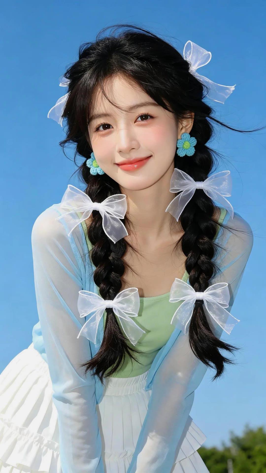碧空如洗，笑靥如花。