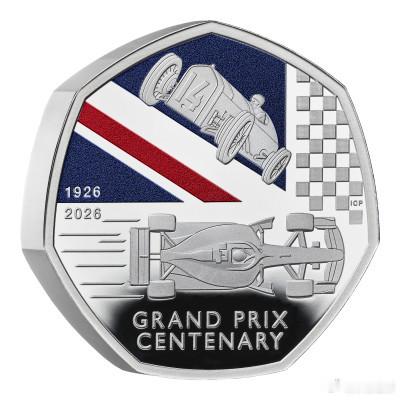 英国 - 0.50 英镑 - 英国大奖赛 100 周年（PF）- 银币 - 精制