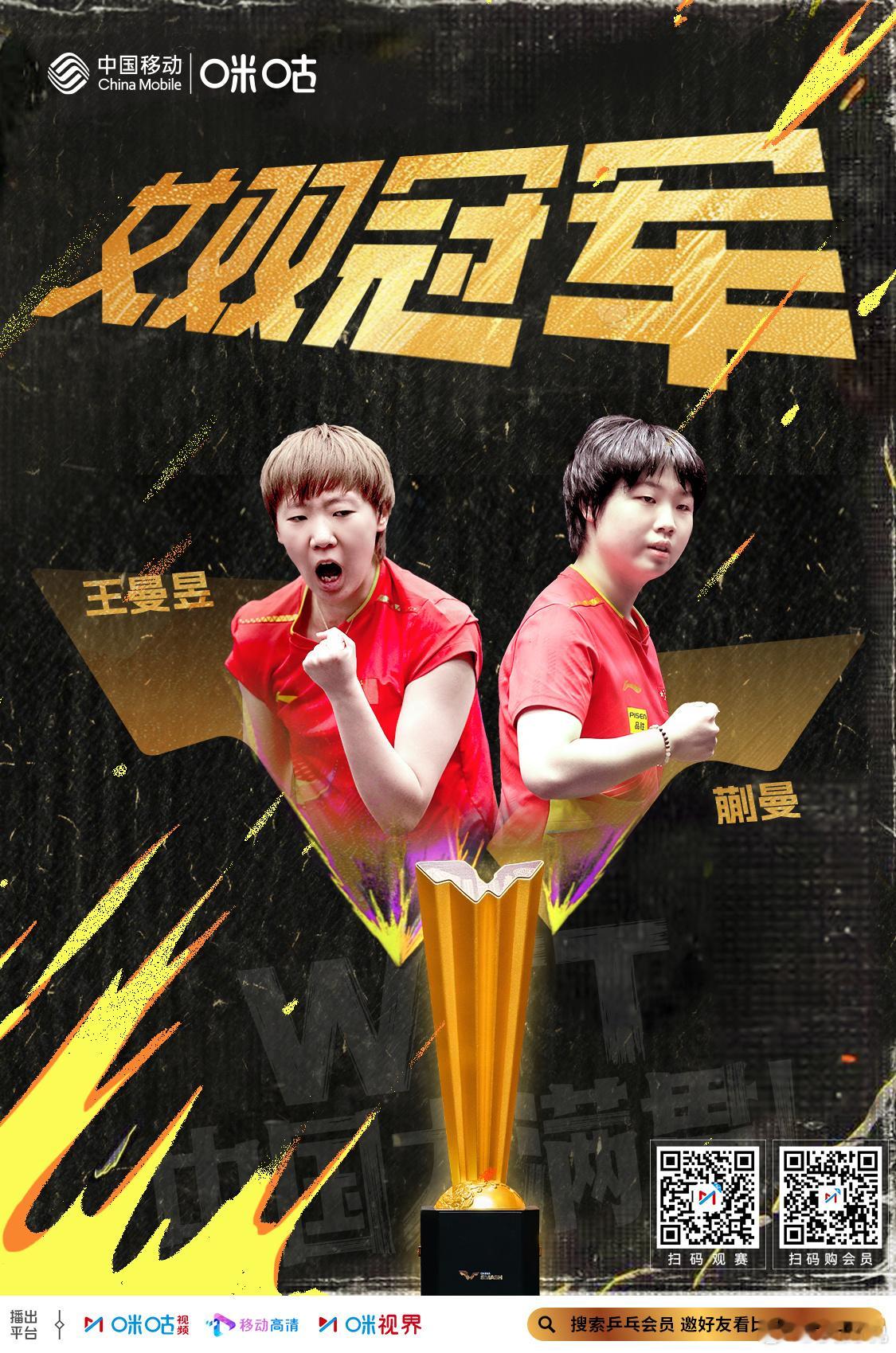 💐 过关斩将 强势夺魁👐🏻 王曼昱/蒯曼3-1拿下胜利🏆 斩获2025W