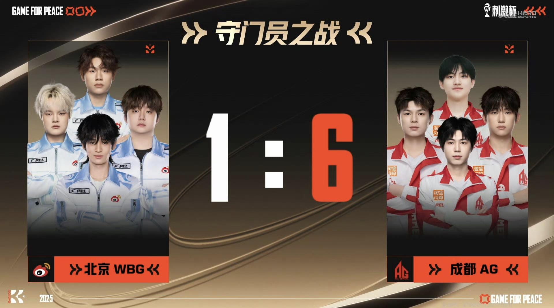 守门员之战：成都AG 6-1 战胜北京WBG，晋级刺激杯总决赛！