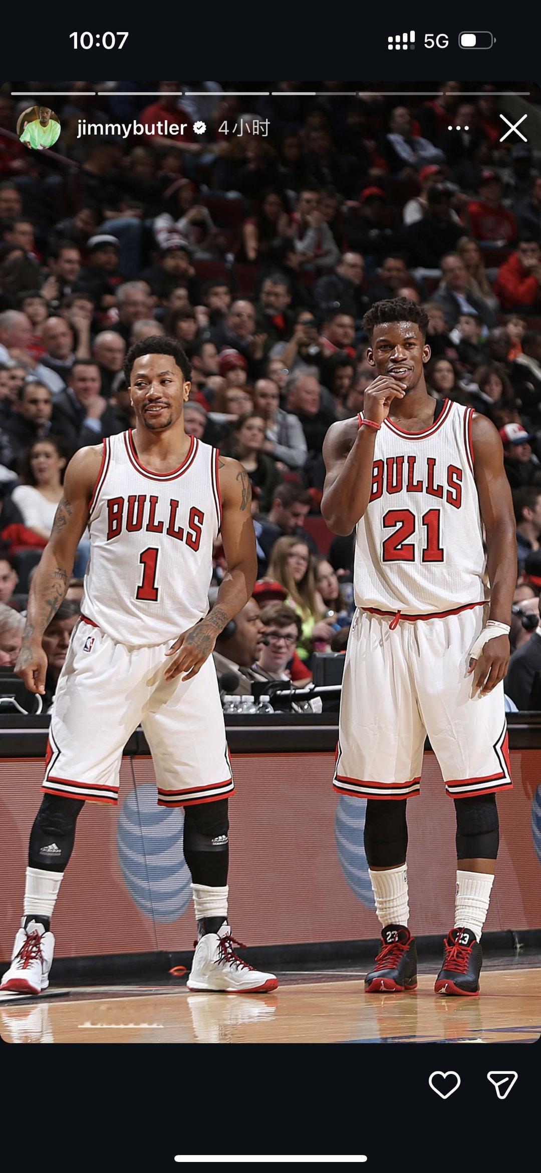 巴特勒快拍更新，庆祝老队友罗斯球衣退役❤️吉米巴特勒